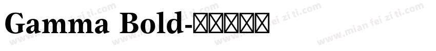 Gamma Bold字体转换